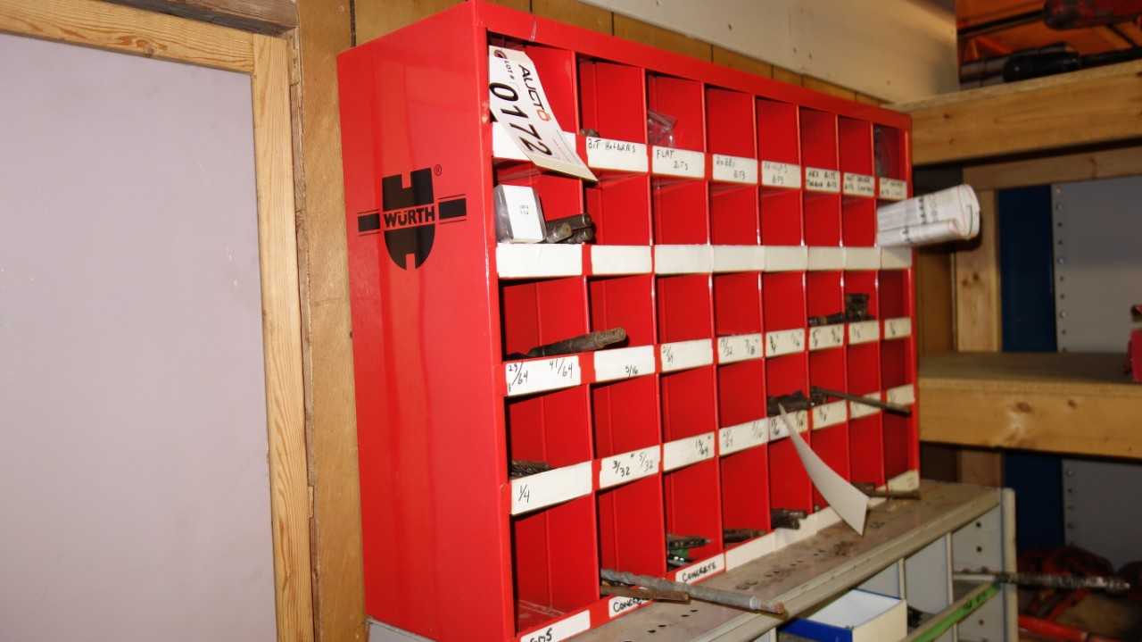 RED WURTH PIGEON HOLE CABINET (CABINET ONLY) - TOOL STORAGE