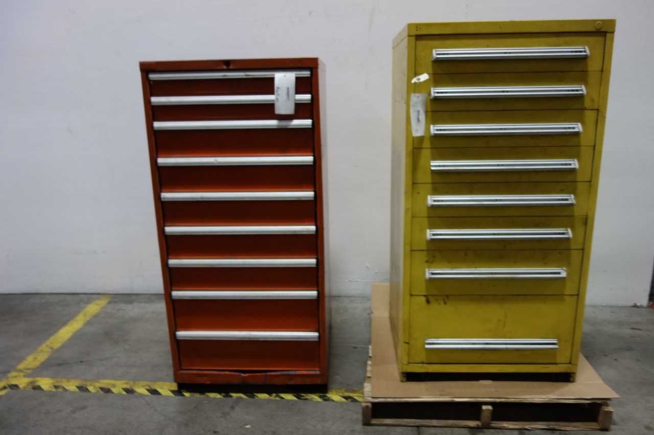 LOT OF 2 ASSORTED DRAWER STOAGE CABINETS - TOOL STORAGE
