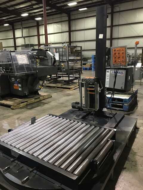 Lot of 2 Semi Automatic Stretch Wrappers with roller turntables - PACKAGING