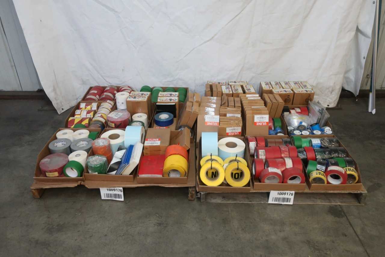 2 PALLETS OF ASSORTED SAFETY TAPE AND LABELS - SAFETY EQUIPMENT