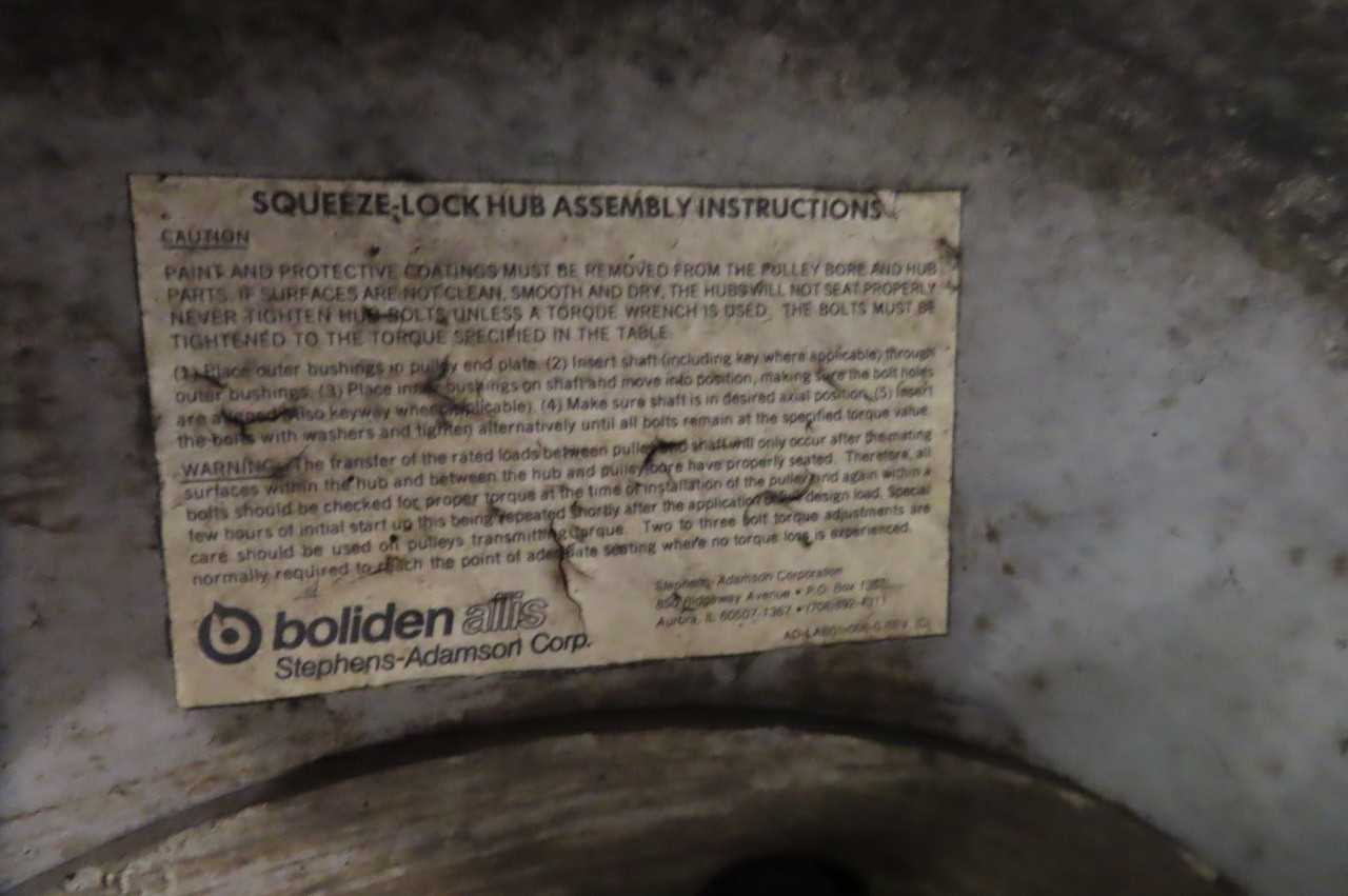 BOLIDEN ALLIS PULLEY DRIVE ROLLER 58IN LENGTH 24IN DIAMETER W/ DODGE SAF-XT528 BEARINGS - BEARINGS