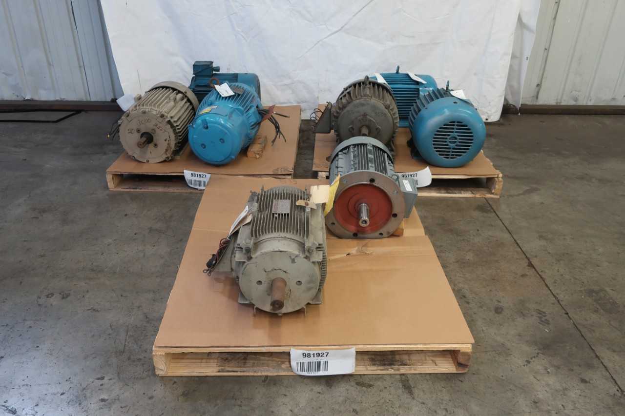 3 PALLETS OF ASSORTED ELECTRIC MOTORS - ELECTRIC MOTORS