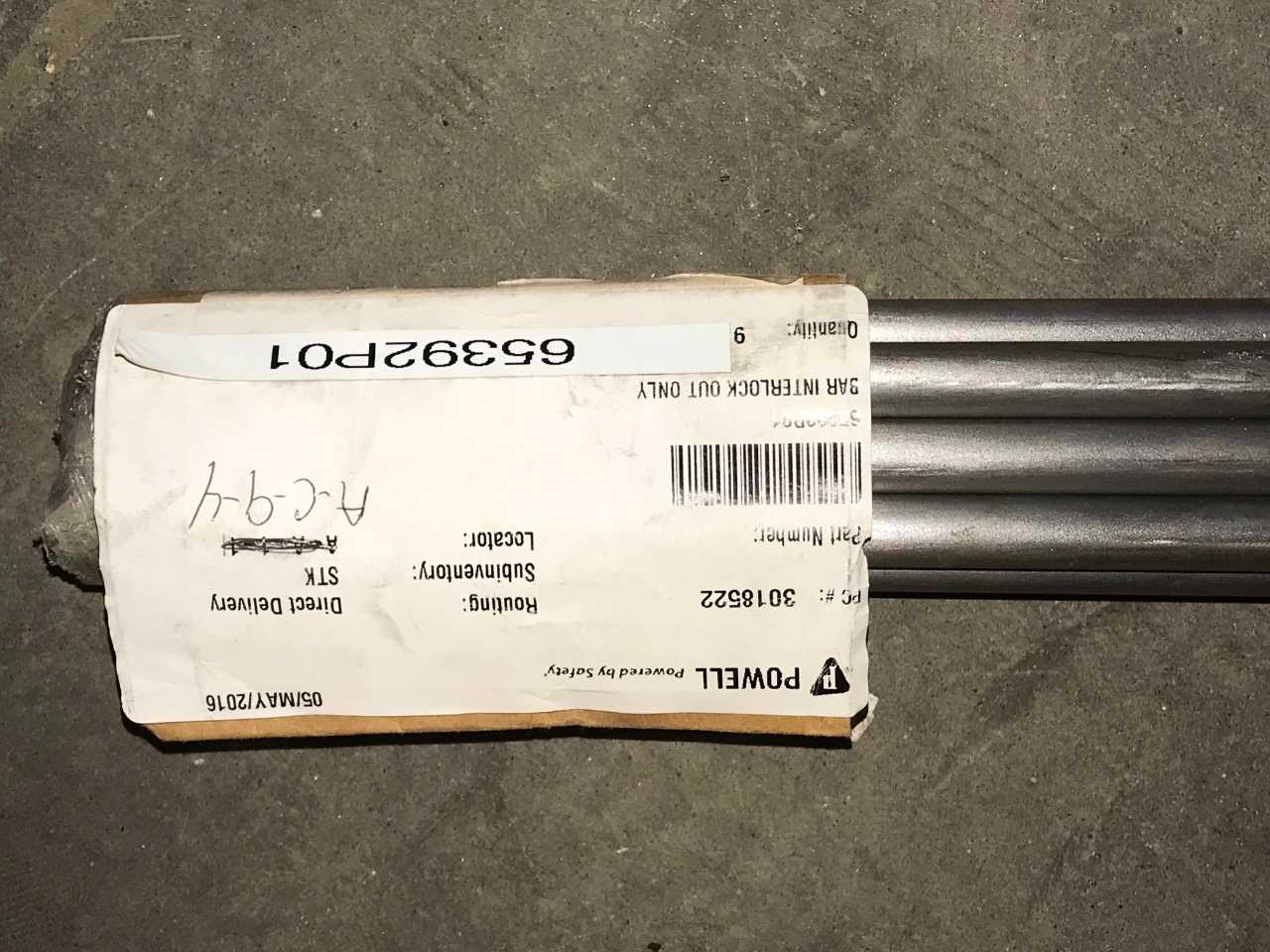 POWELL BAR INTERLOCK (QTY 9) - ELECTRIC POWER TOOLS