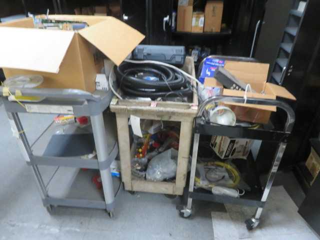 (3) carts and contents - MISCELLANEOUS