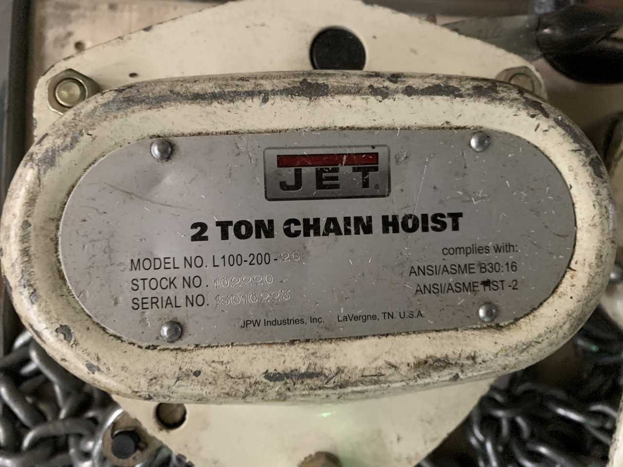PALLET OF JET 2 TON CHAIN HOIST AND HOIST PARTS - LIFTING EQUIPMENT