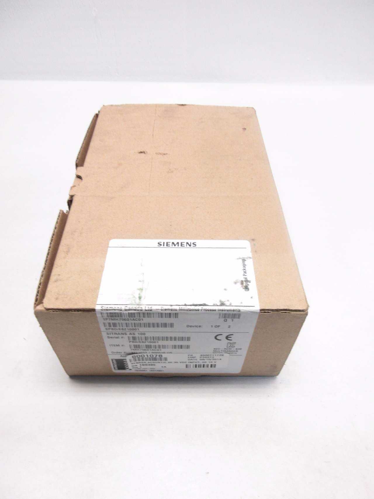 NEW SIEMENS MILLTRONICS MOTION ACOUSTIC SENSOR - MISCELLANEOUS