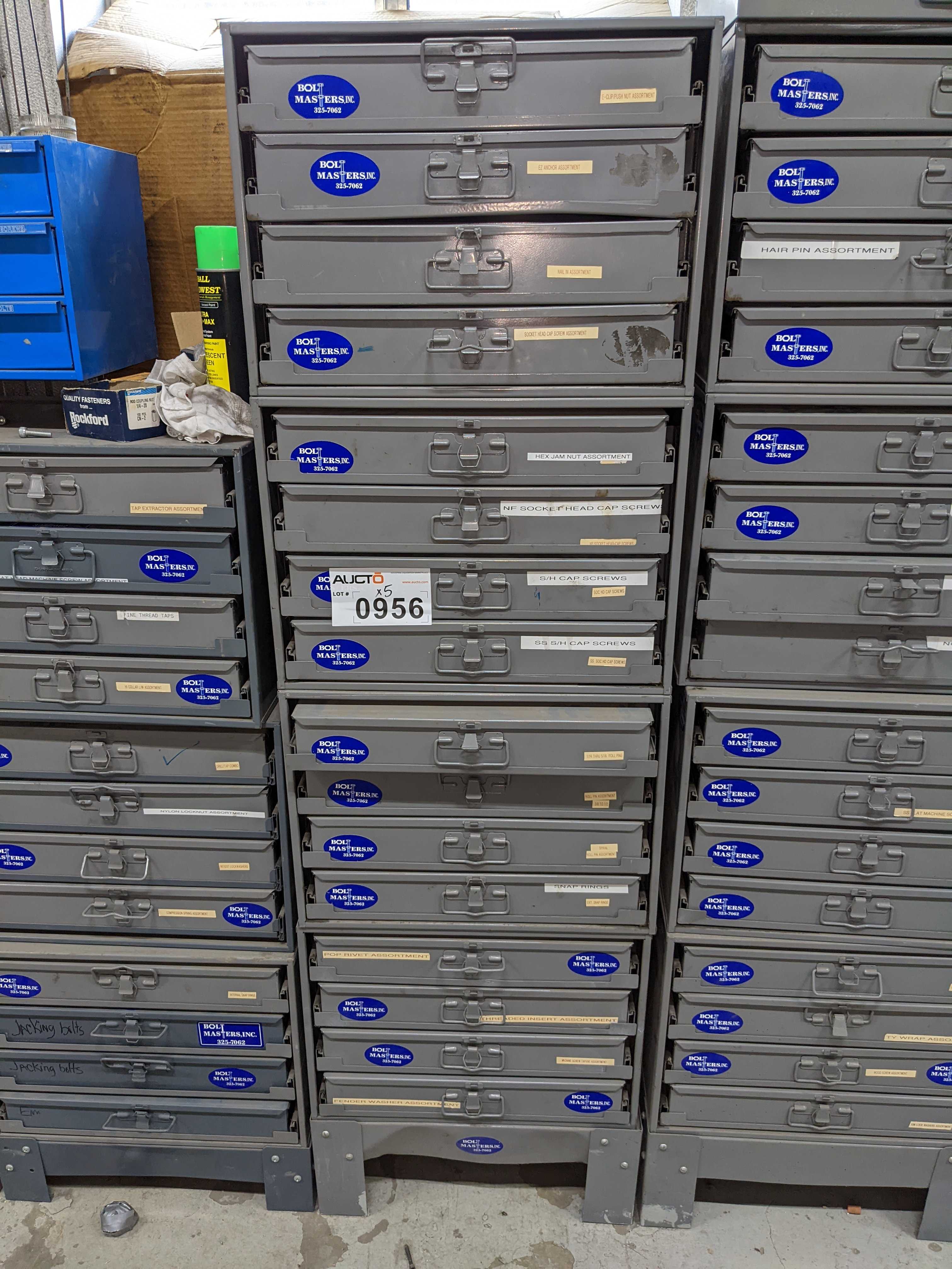 LOT OF ASSORTED DRAWER CHESTS - INDUSTRIAL PARTS