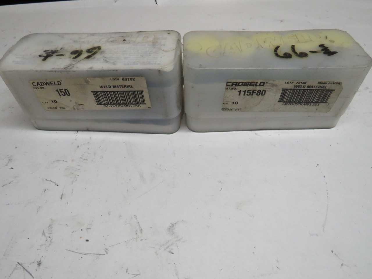 LOT OF ASSORTED CADWELD WELD MATERIAL- 150 & 115 - HAND TOOLS