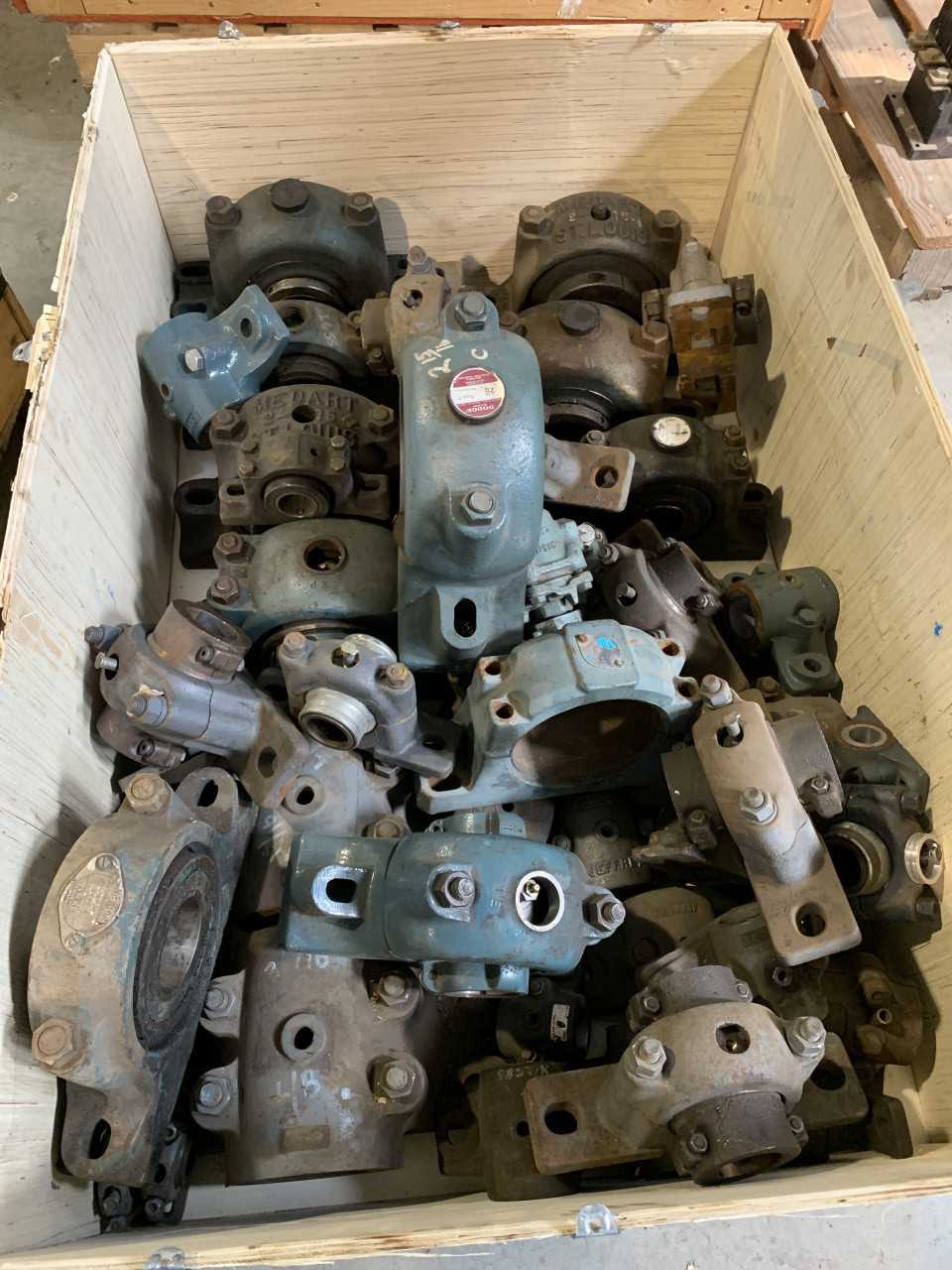 CRATE OF DODGE PILLOW BLOCK BEARINGS VARIOUS SIZES - BEARINGS