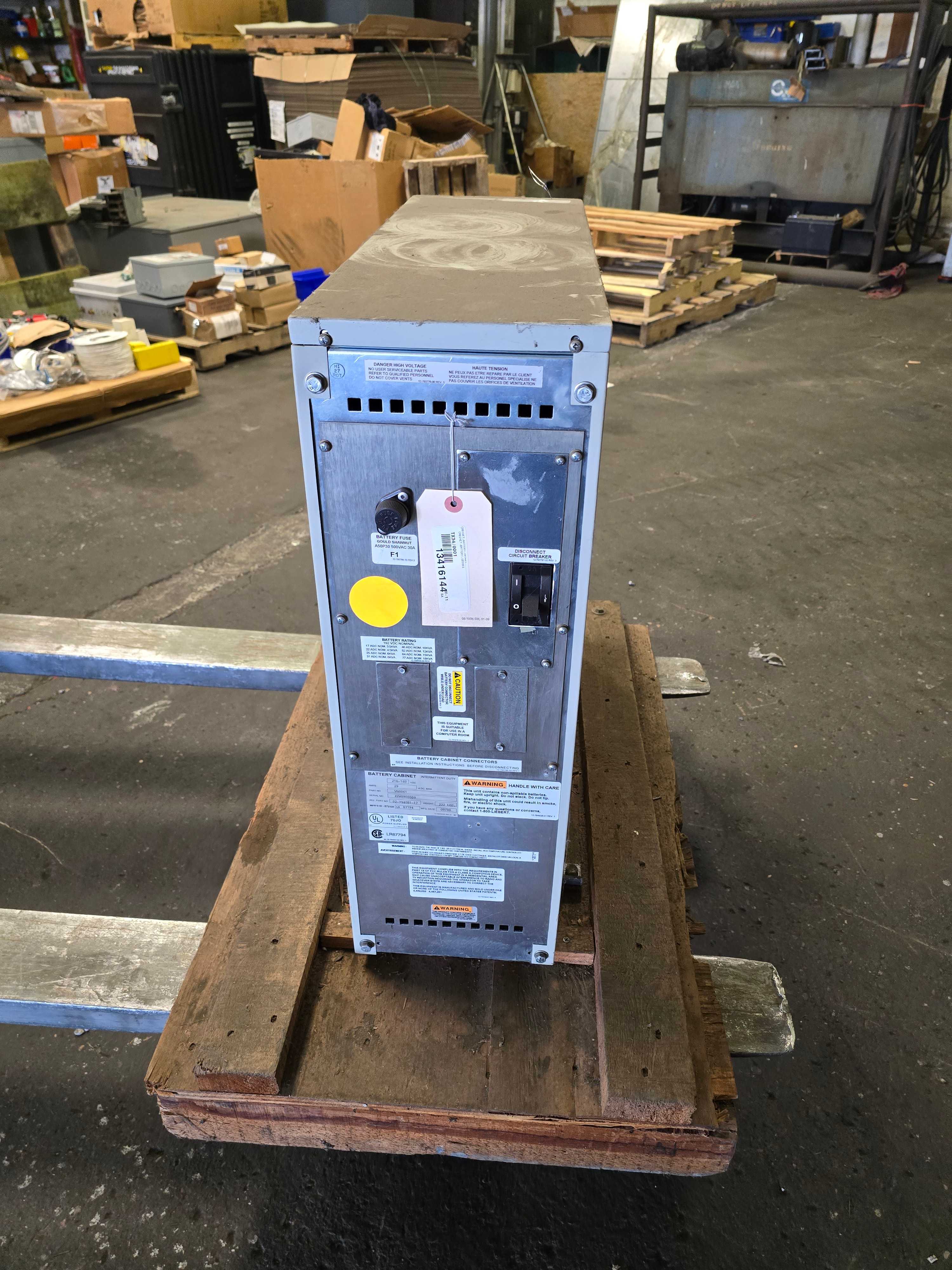 LIEBERT - VBS061 INTERMITTENT DUTY BATTERY CABINET - ELECTRICAL COMPONENTS LIEBERT - VBS061 INTERMITTENT DUTY BATTERY CABINET - ELECTRICAL COMPONENTS