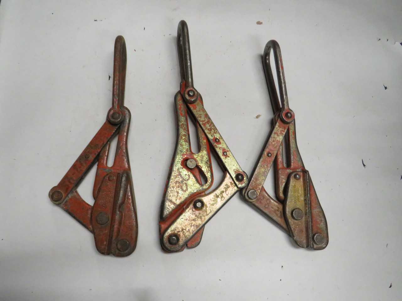 LOT OF 3 KLEIN 1656-20 4500 LBS MAX LOAD BULLDOG WIRE PULLING GRIP - ELECTRIC POWER TOOLS