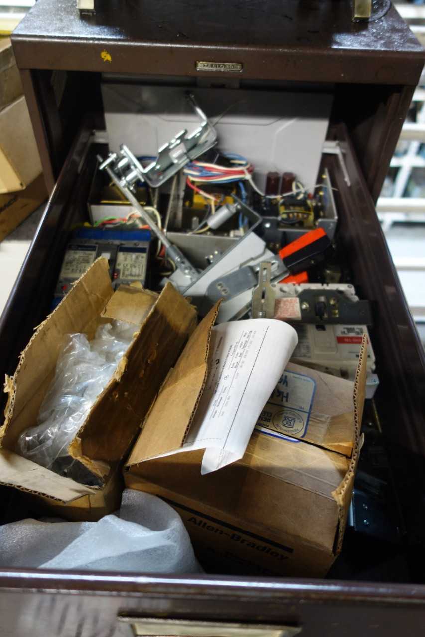 Cabinet with circuit breakers, fuses, electrical connectors - CIRCUIT BREAKERS