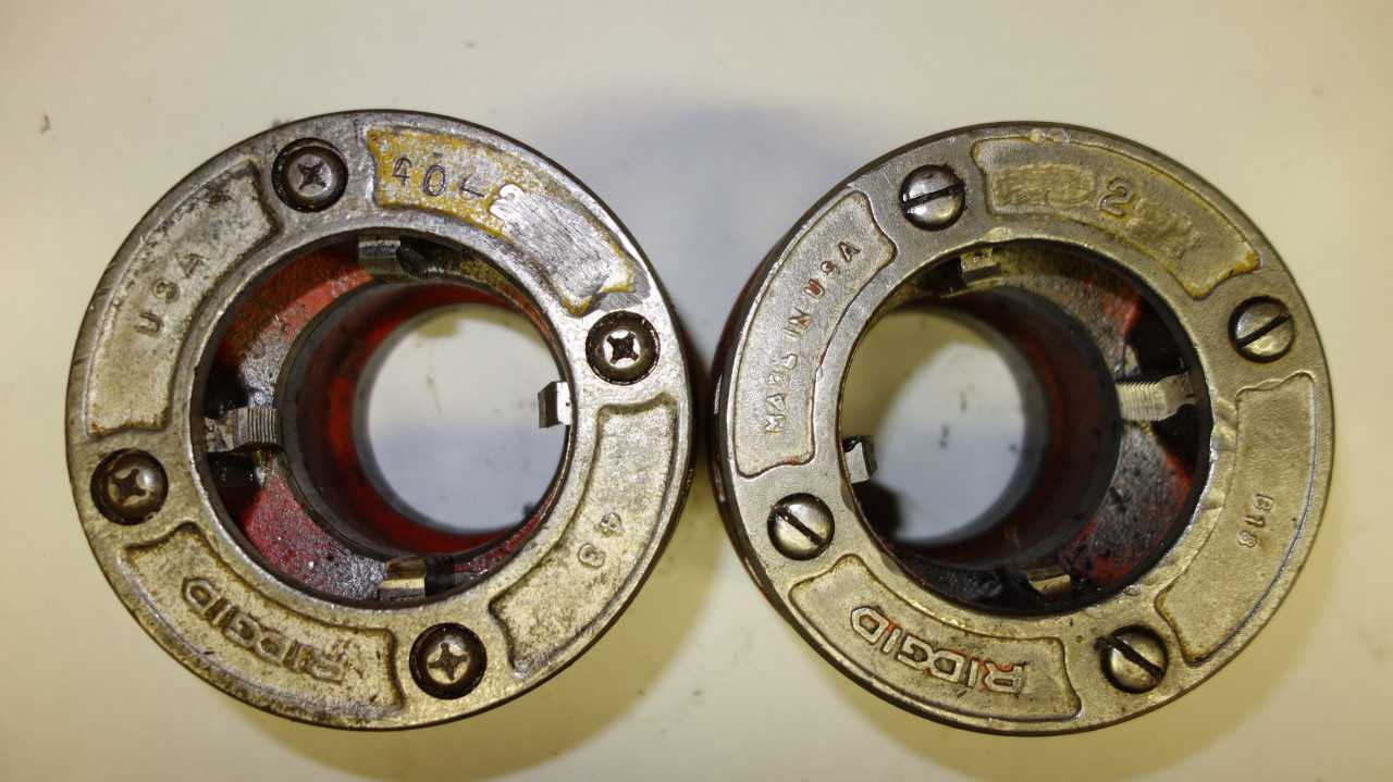 LOT OF 2 RIDGID 2 IN DIE HEADS - ELECTRIC POWER TOOLS
