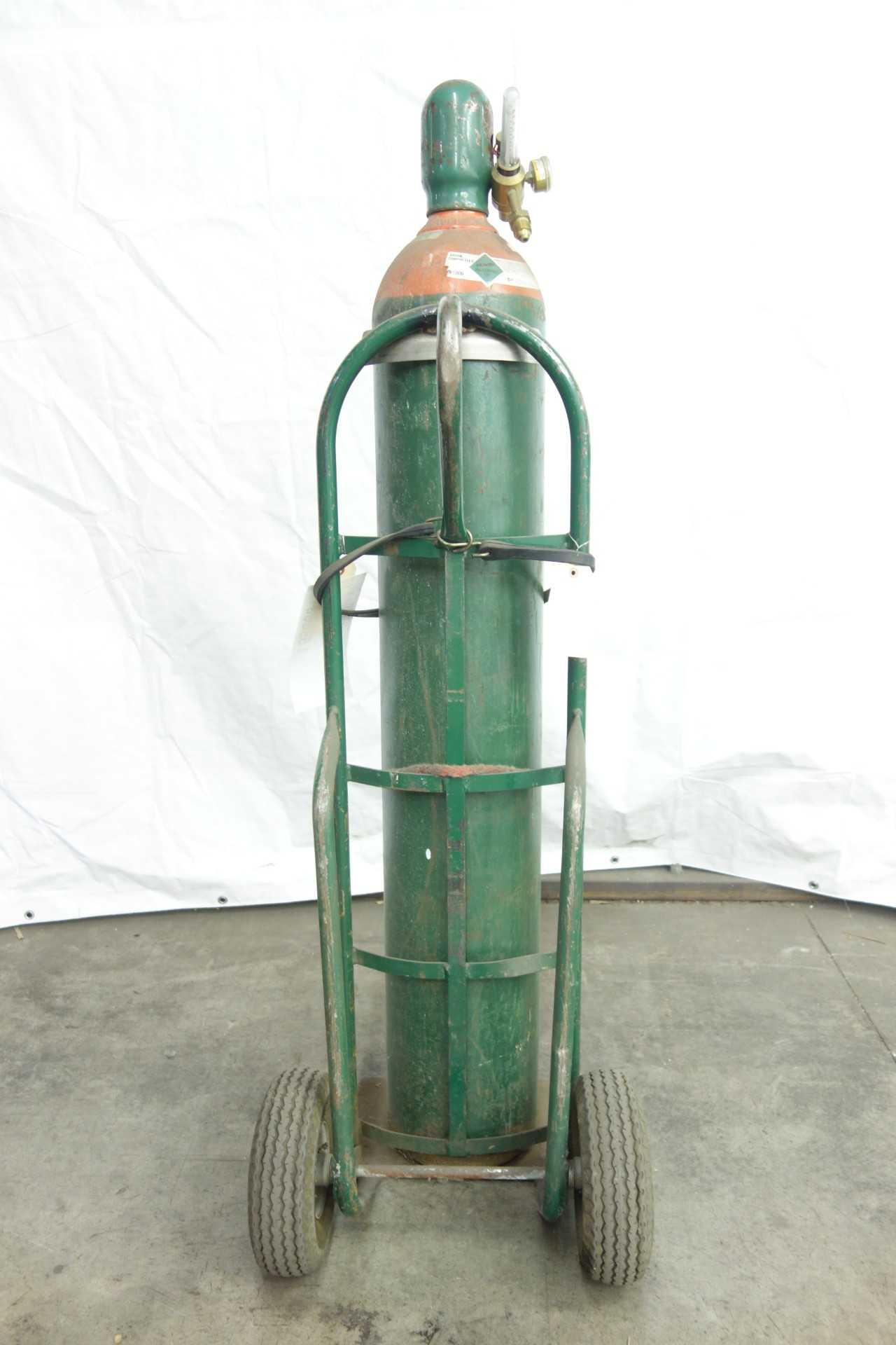 ARGON WELDING GAS CYLINDER TANK WITH 2 WHEEL DOLLY - PROCESS EQUIPMENT