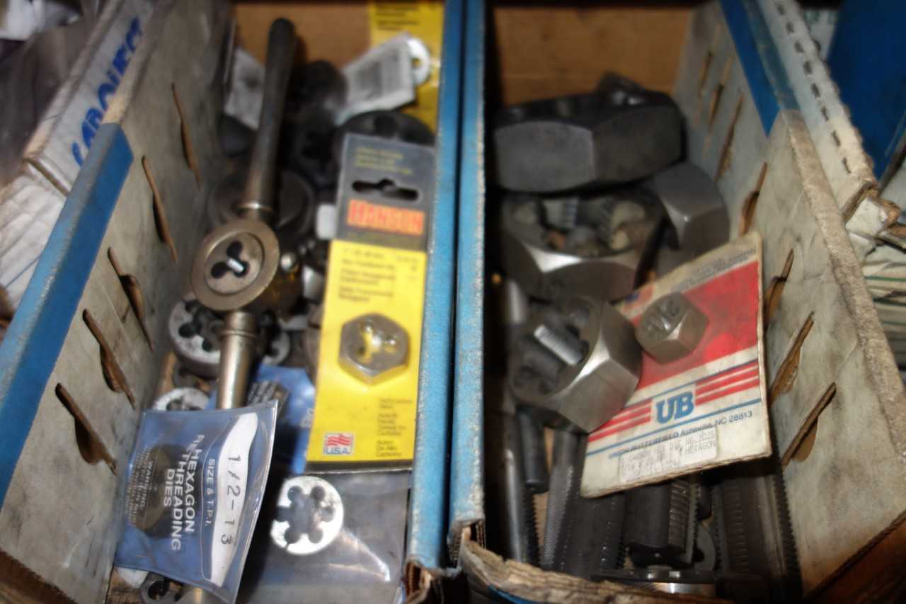 CONTENTS WITH CABINET, TAP & DIE KIT - TOOL STORAGE