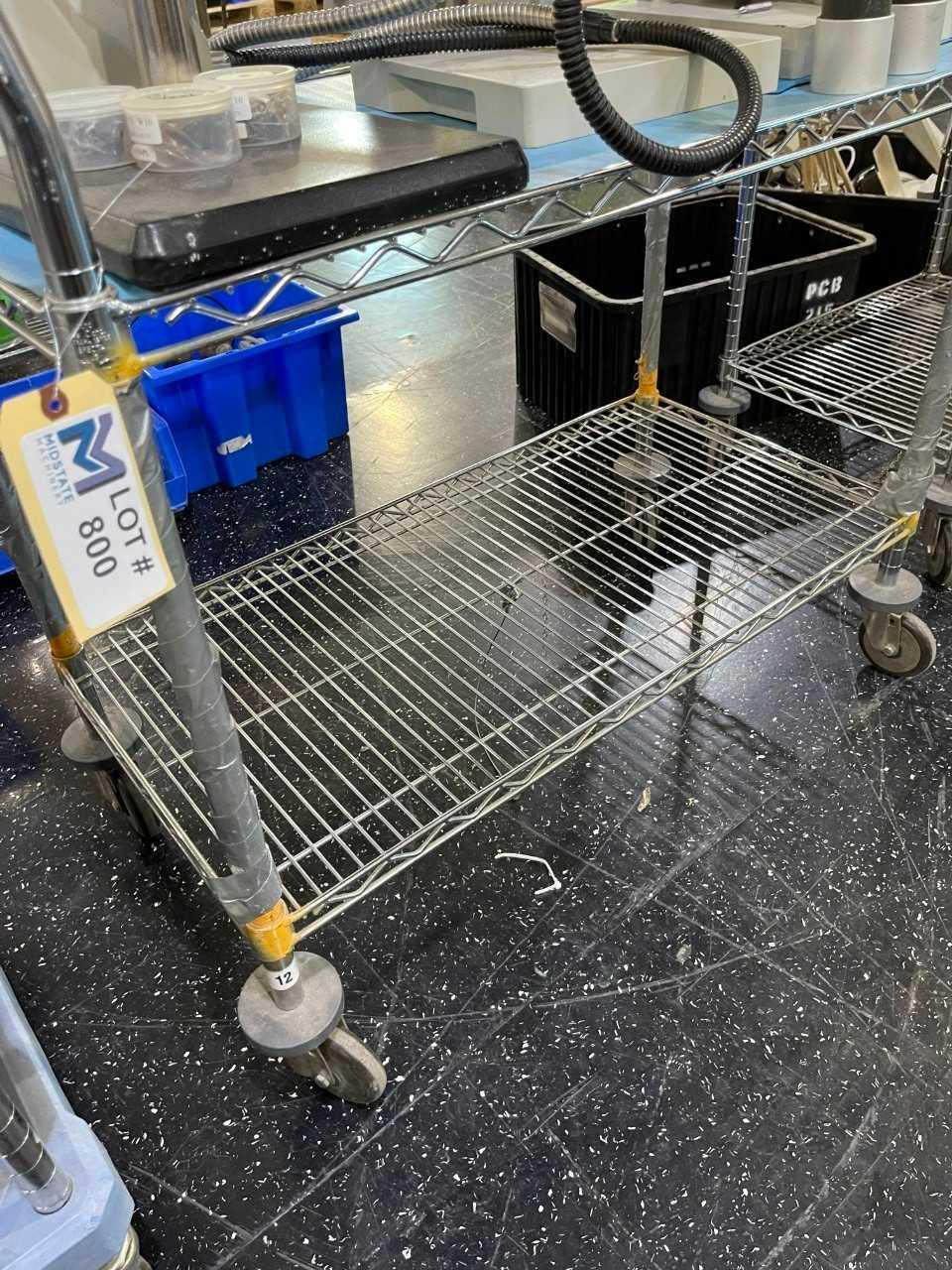 Rolling Bakers Rack No Contents - SHELVING
