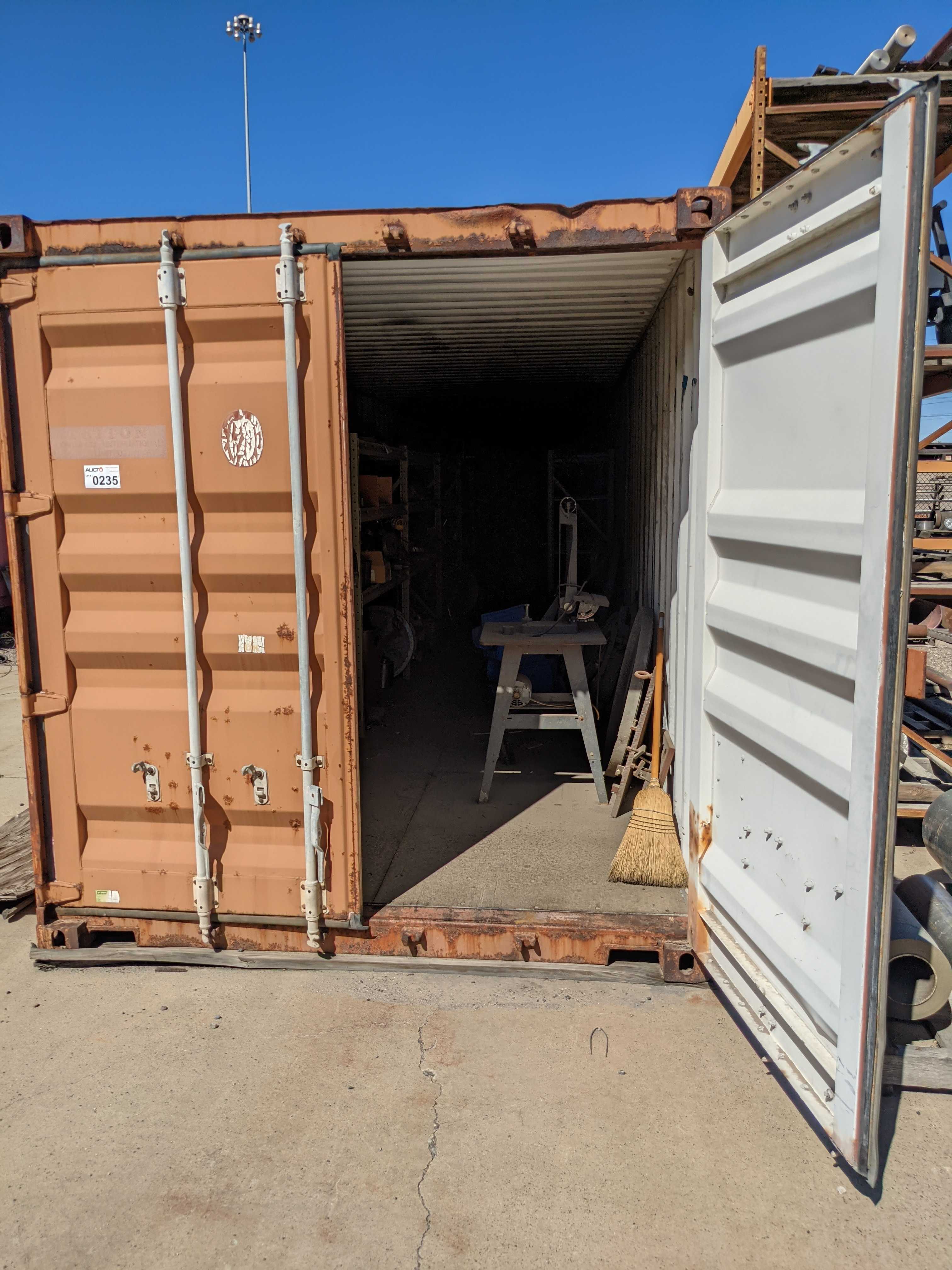 SHIPPING CONTAINER WITH MISCELLANOUS CONTENTS - INDUSTRIAL PARTS