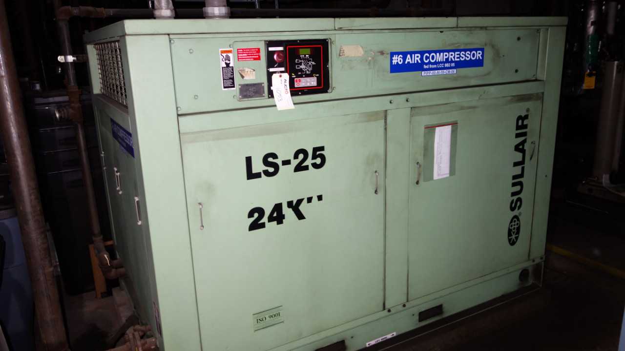 SULLAIR LS25-150 AIR COMPRESSOR 200HP 61K HOURS - AIR COMPRESSORS