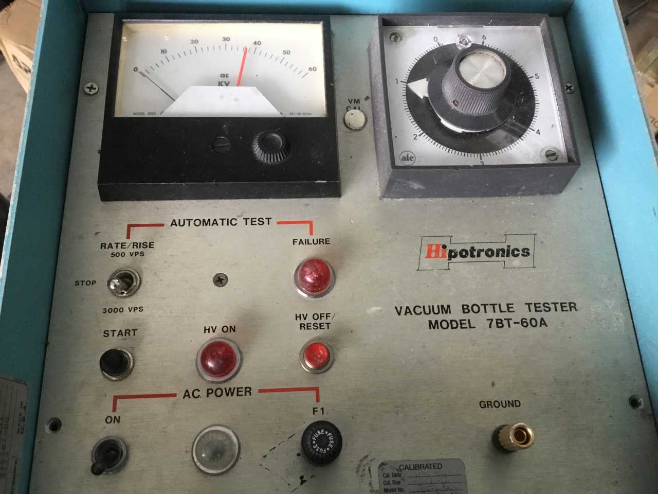 Hipotronics Vacuum Bottle Tester - ELECTRICAL TESTING EQUIPMENT