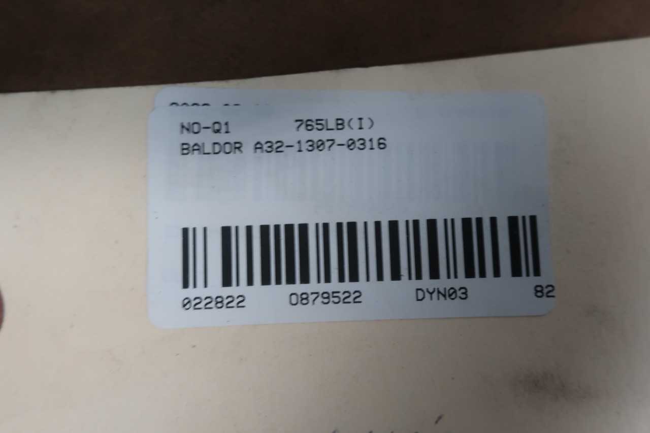 BALDOR A32-1307-0316 326T 3PH 50HP 1770RPM 460V-AC AC MOTOR - ELECTRIC MOTORS