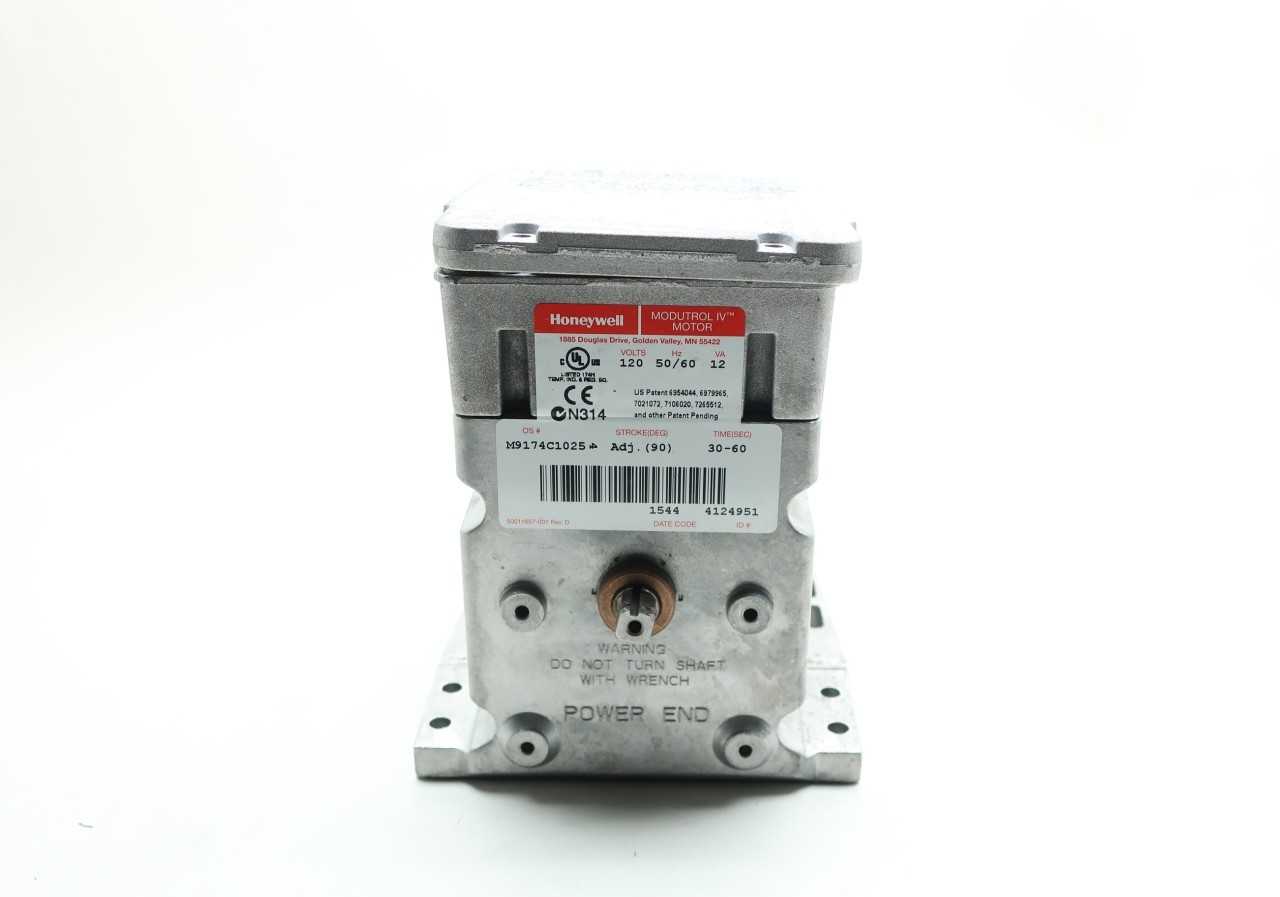 HONEYWELL M9174C-1025 MODUTROL IV ELECTRIC VALVE ACTUATOR MOTOR 12VA 120V-AC - VALVES