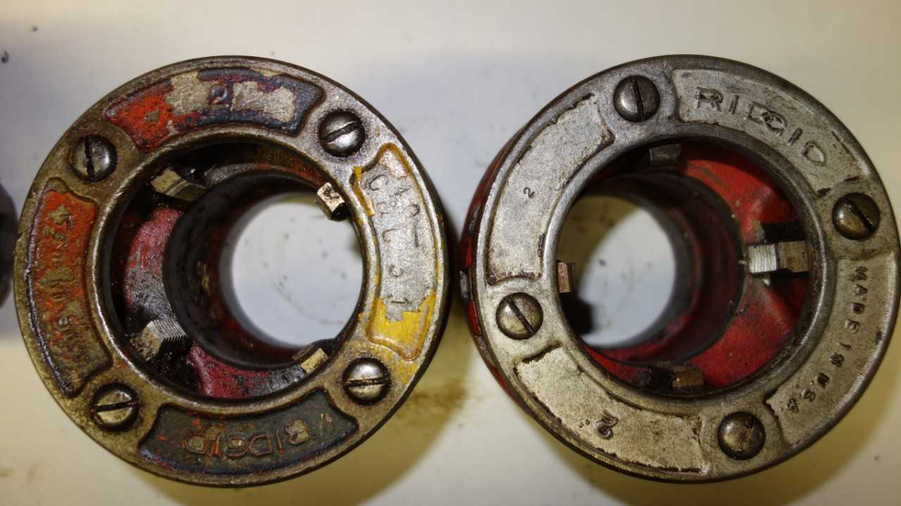 LOT OF 2 RIDGID 2 IN DIE HEADS - ELECTRIC POWER TOOLS