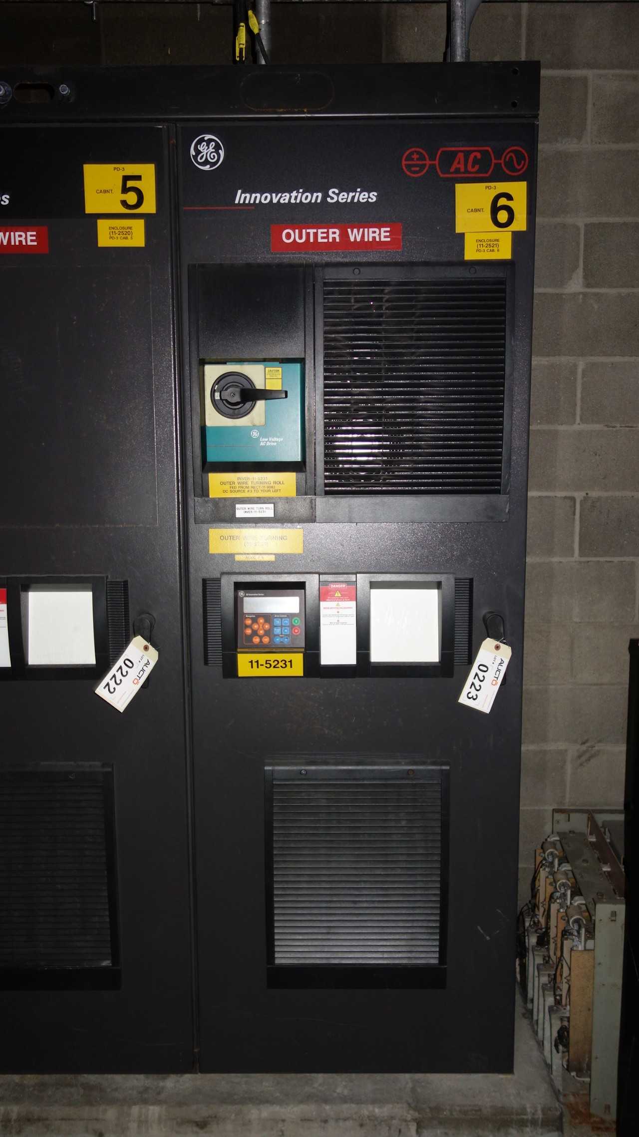 GE INNOVATION 3VVRJ607PR005 LV AC DRIVE 460V 375KVA 6-90Hz CCW 11-5231 - MOTOR DRIVES
