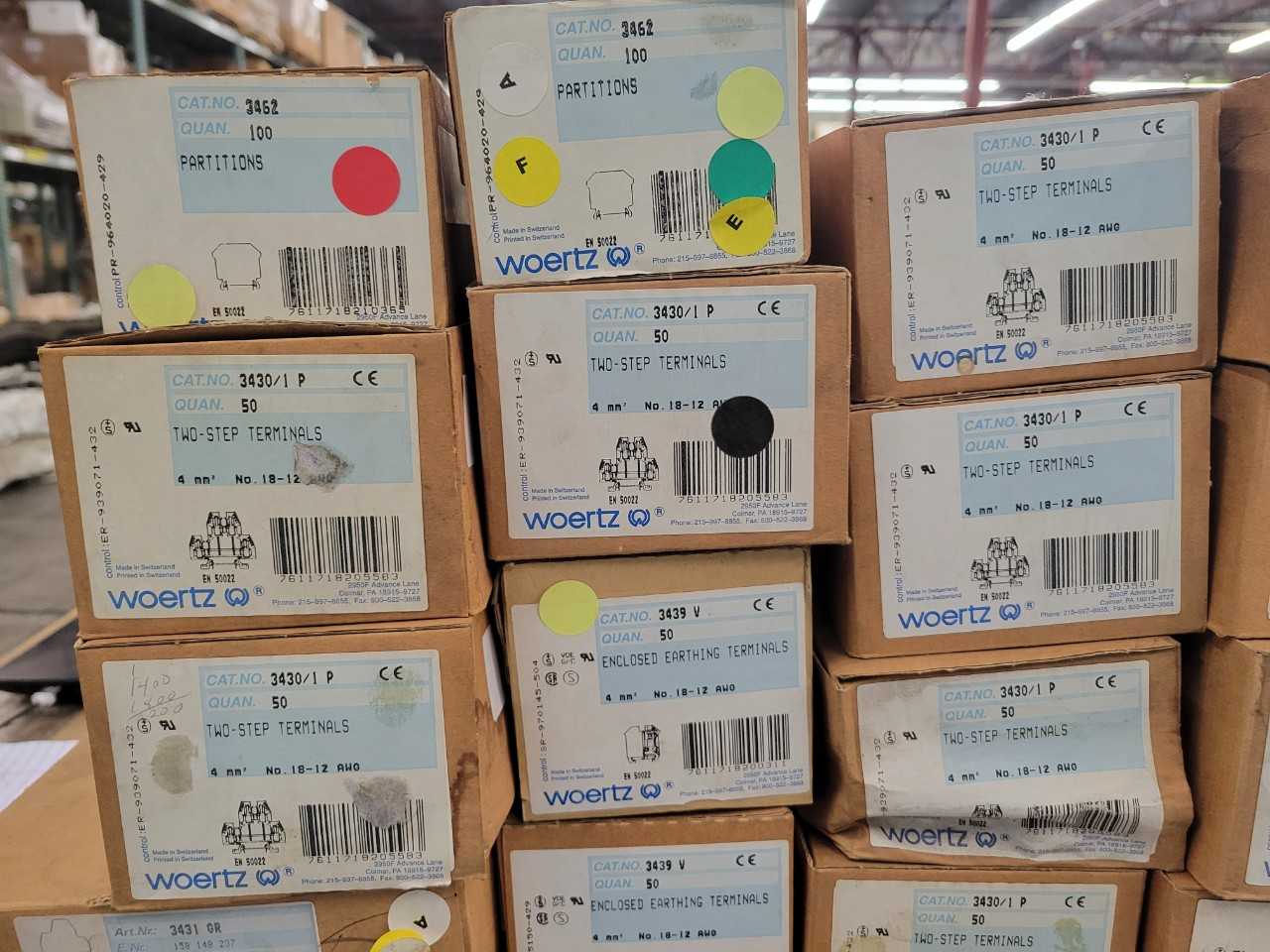 [Woertz - 1771QTY]  Two-Step Terminals, End Barriers - Manifest Attached - INDUSTRIAL PARTS