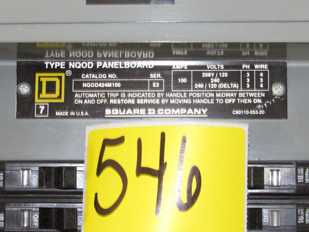 Square D Panelboard - ELECTRICAL COMPONENTS