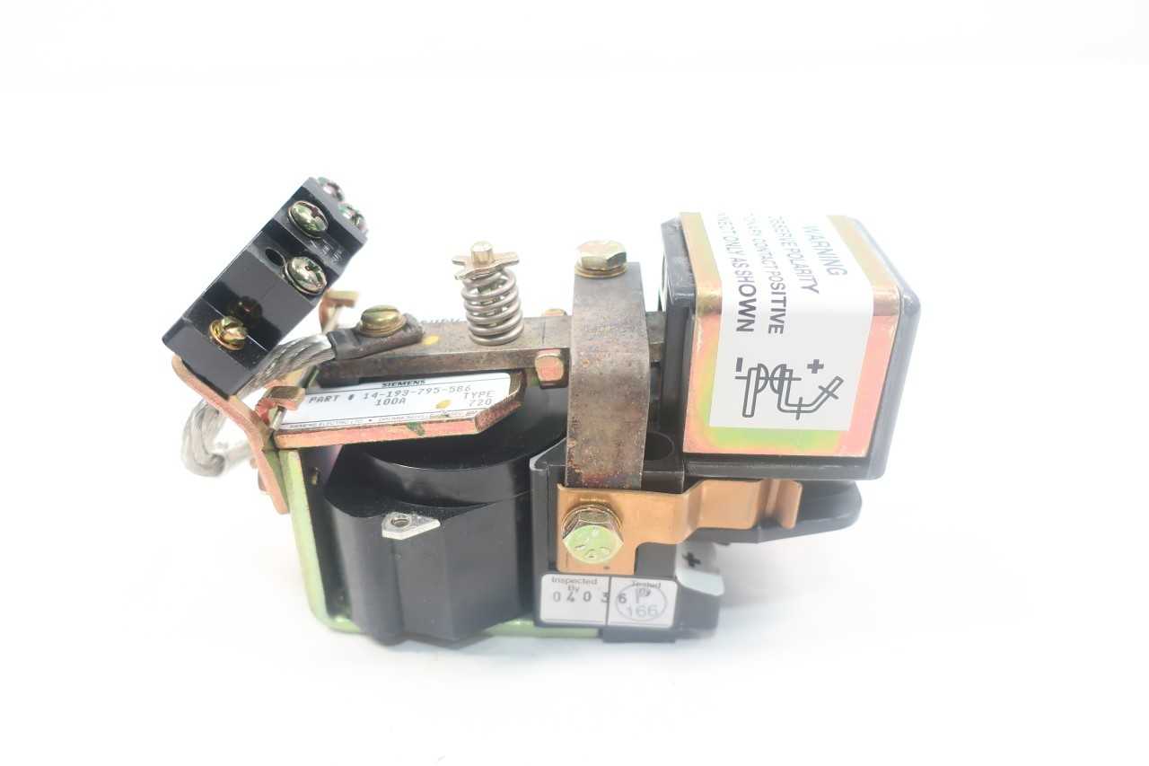 SIEMENS 14-193-795-586 DC CONTACTOR 125V-DC 100A AMP - CONTACTORS