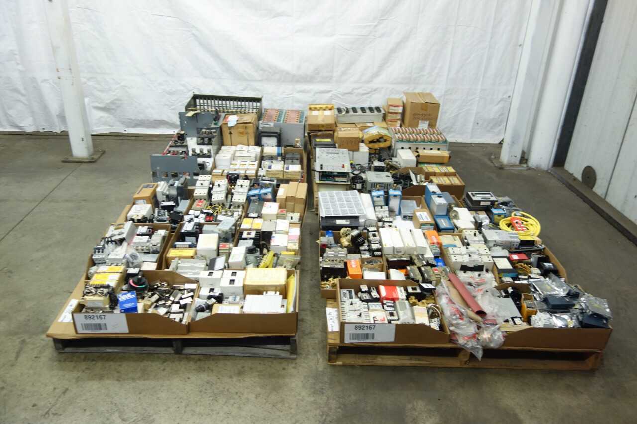 4 PALLETS OF ASSORTED ELECTRICAL CONTROLS - ELECTRICAL COMPONENTS