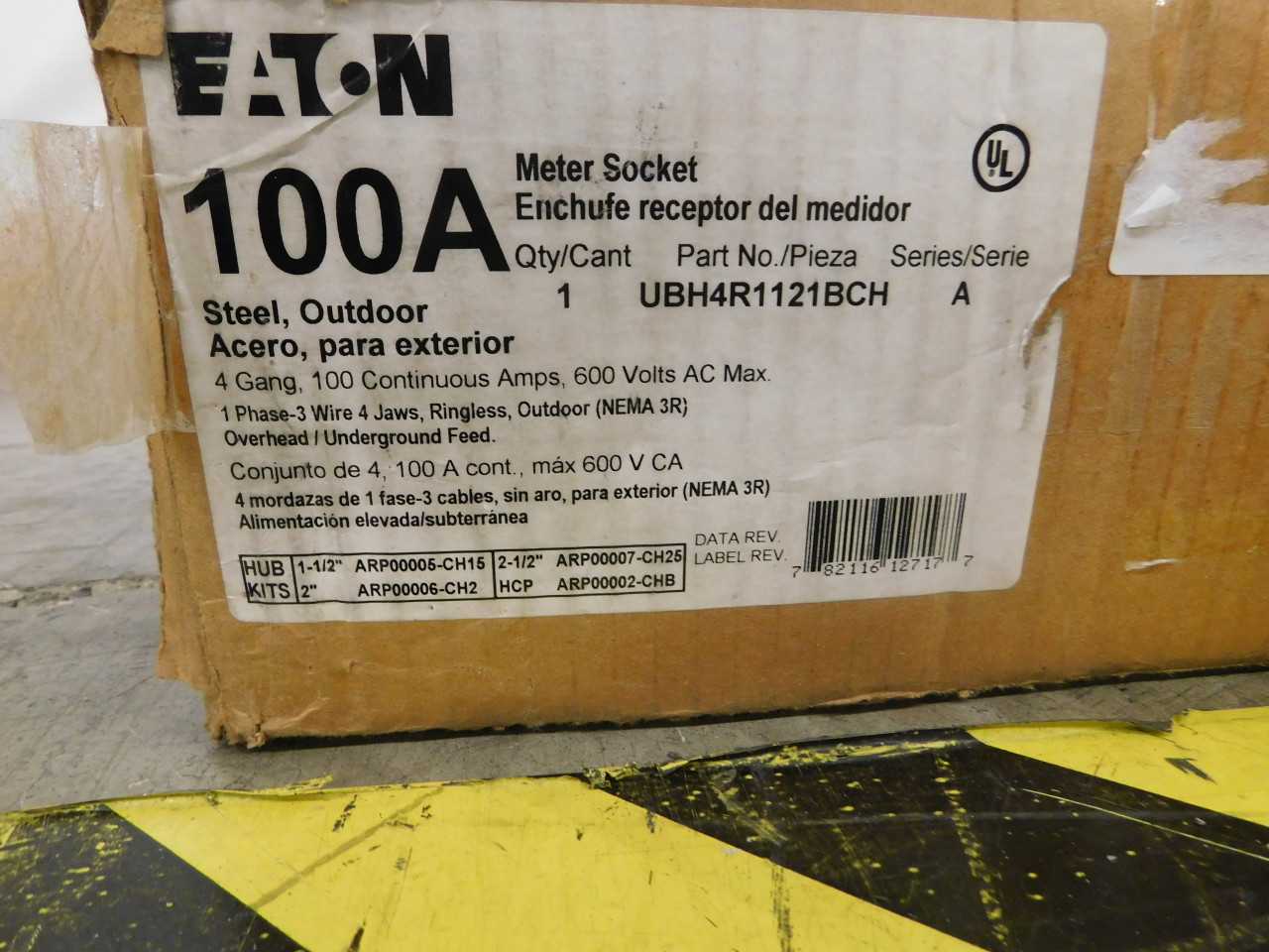 Quantity of 1x UBH4R1121BCH Electrical Enclosures - ELECTRICAL ENCLOSURES Quantity of 1x UBH4R1121BCH Electrical Enclosures - ELECTRICAL ENCLOSURES