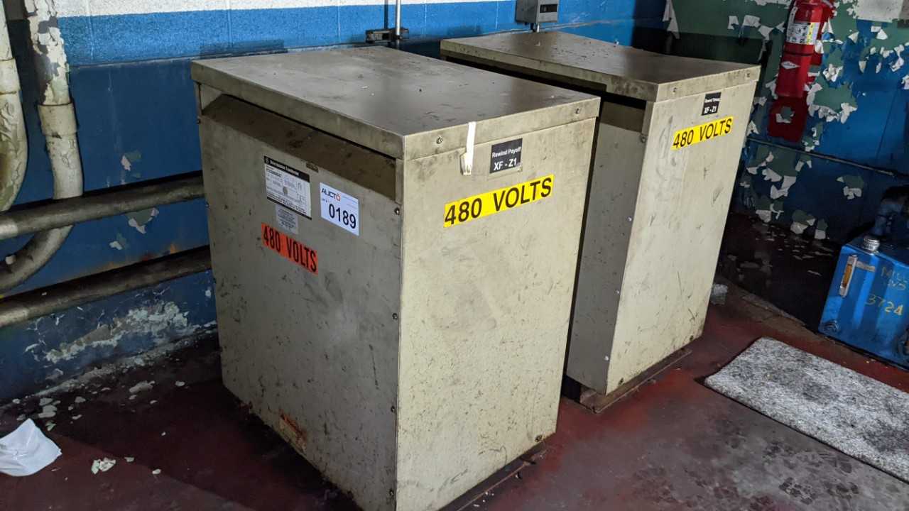 Lot of 2 93KVA General Electric drive isolation transformer - CONTROL TRANSFORMERS
