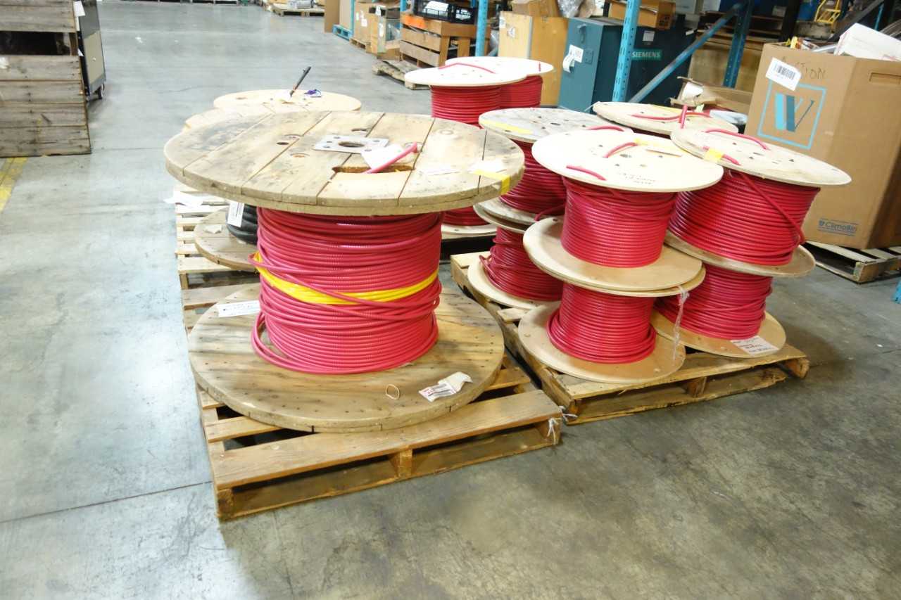 LOT OF ASSORTED SPOOLS OF INSULATED WIRE - ELECTRICAL COMPONENTS