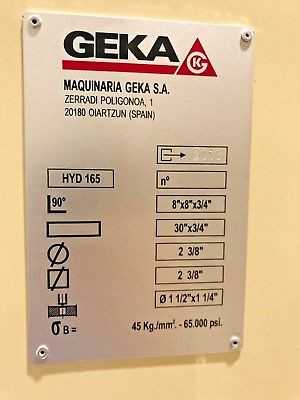 Geka 165 Ton Ironworker 165SD NEVER USED!! Year 2013! - MACHINING ACCESSORIES & TOOLING