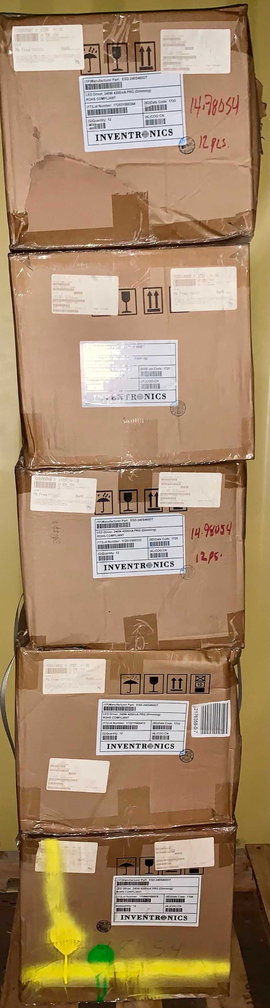 New - Lot of 60 - Inventronics ESD-240S460DT LED Power Supply Driver - ELECTRICAL COMPONENTS