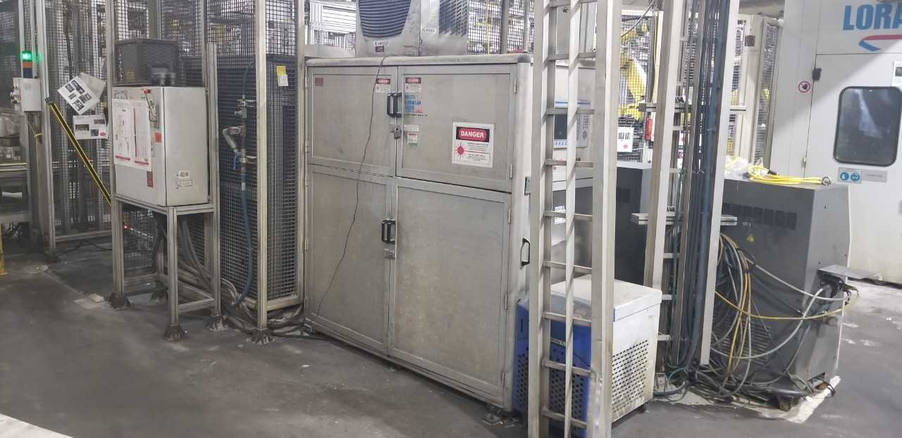 Fanuc YAG Laser 1064nM 100W max CW; 63.7 kw; 170 ns pulse class 1 laser system with embedded class 4 laser - Model 100Y, Year: 2012, Good Condition - Asset is regulated for export purposes.  120"L x 48" W x 96" H (approx 600 lbs) - MACHINING EQUIPMENT