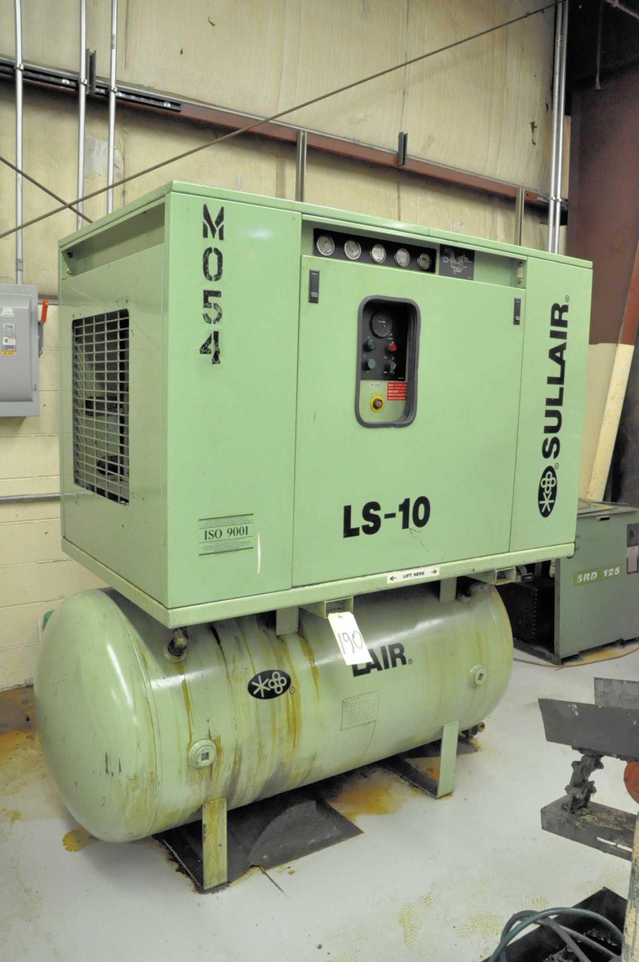 SULLAIR Model LS-10-25H AC, 25-HP Rotary Screw Packaged - AIR COMPRESSORS