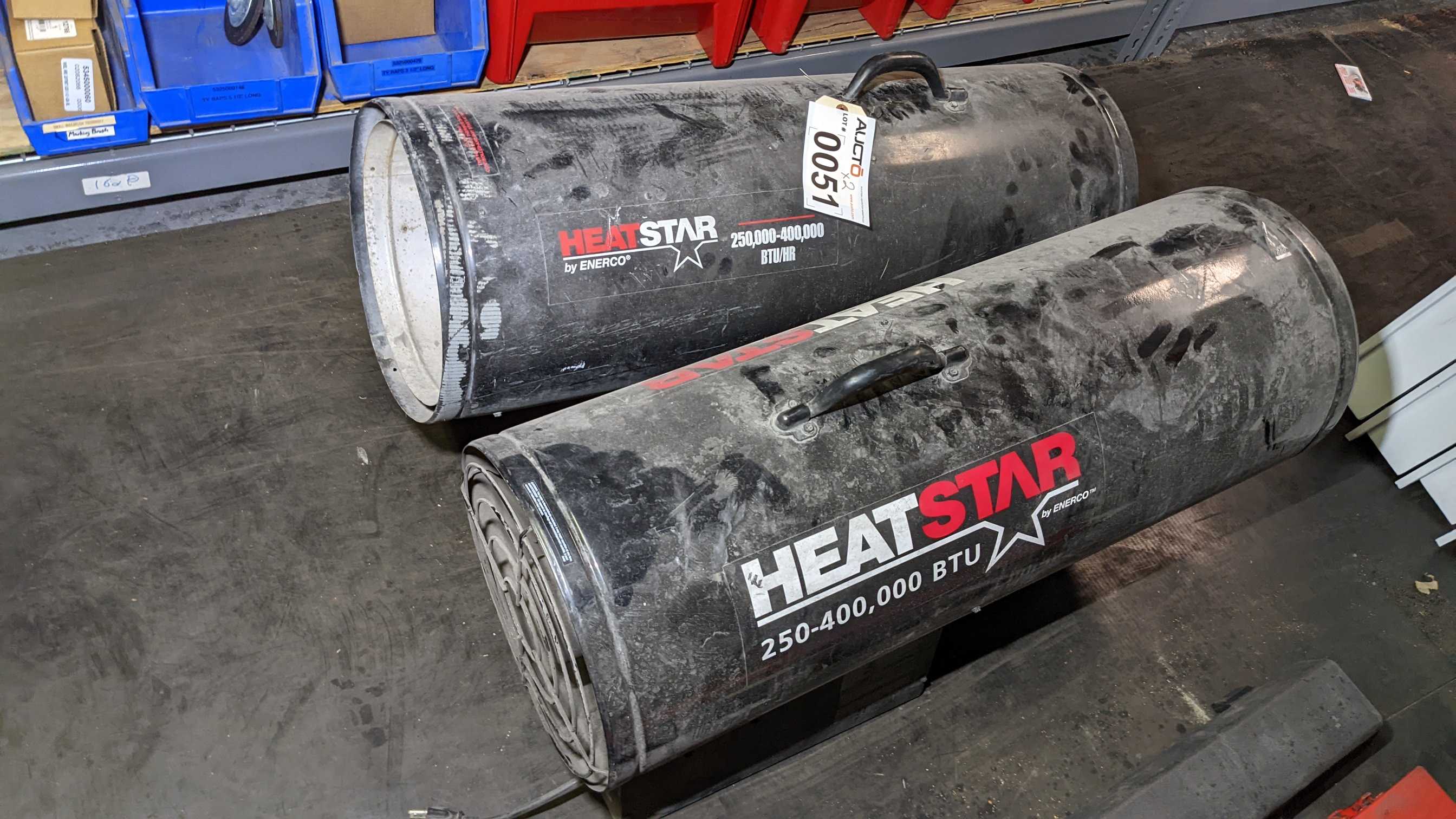 LOT OF 2 HEATSTAR HEATERS - INDUSTRIAL PARTS LOT OF 2 HEATSTAR HEATERS - INDUSTRIAL PARTS