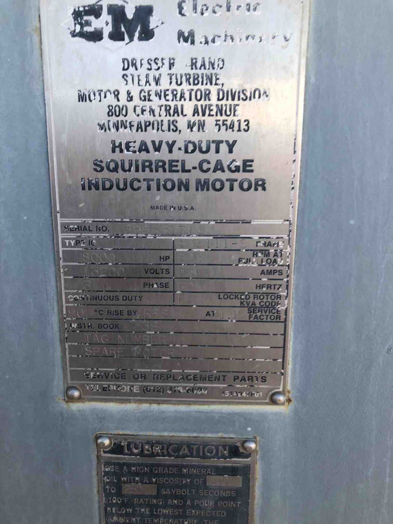 Motor, Electric, 800 HP - ELECTRIC MOTORS