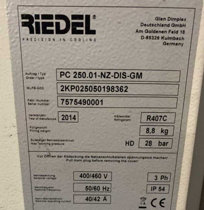Comau Laser System Chiller - LAB & SCIENTIFIC