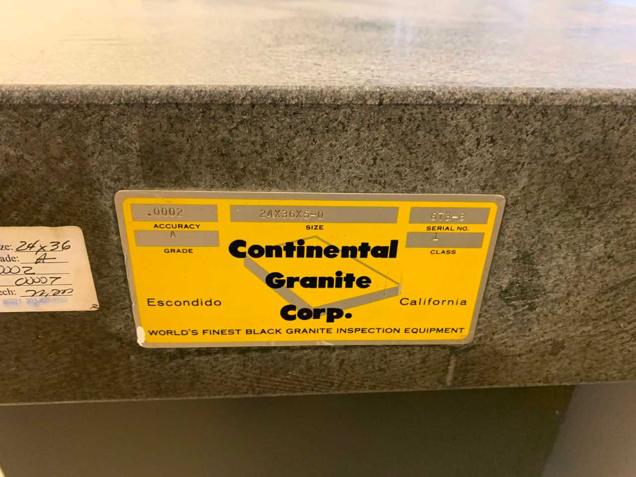 26" x 36" x 5" Granite Inspection Table - PROCESS EQUIPMENT