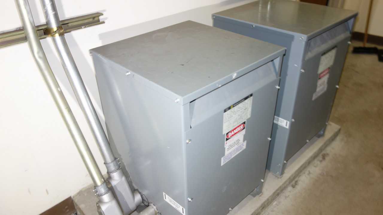 LOT OF 2 SQUARE D 45T3H 45KVA 480V-AC TRANSFORMERS - CONTROL TRANSFORMERS