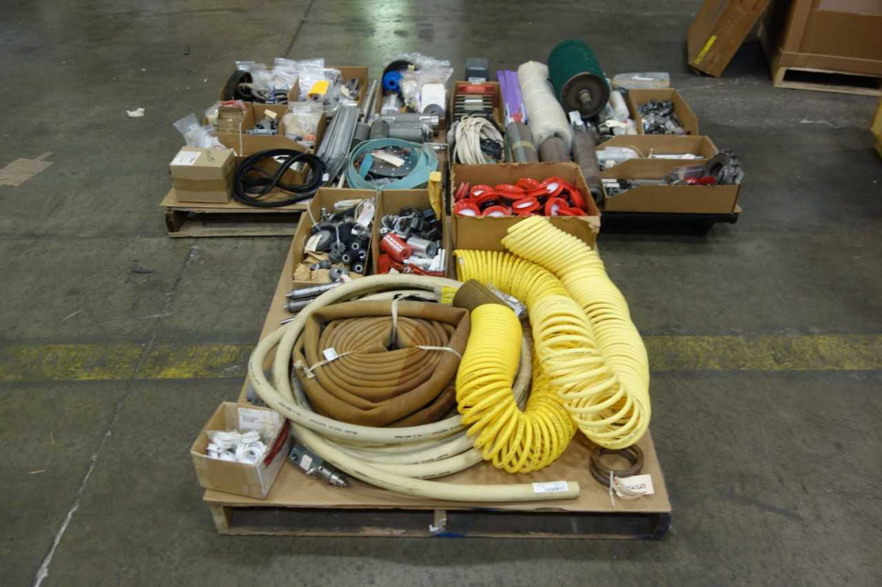 3 PALLETS OF ASSORTED MISCELLANEOUS INDUSTRIAL SURPLUS - FOOD & BEVERAGE