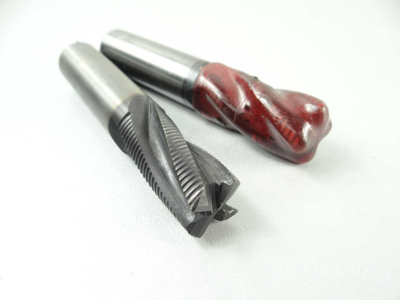 Pair of Solid Carbide 4 Flute Roughing End Mills - MACHINING ACCESSORIES & TOOLING