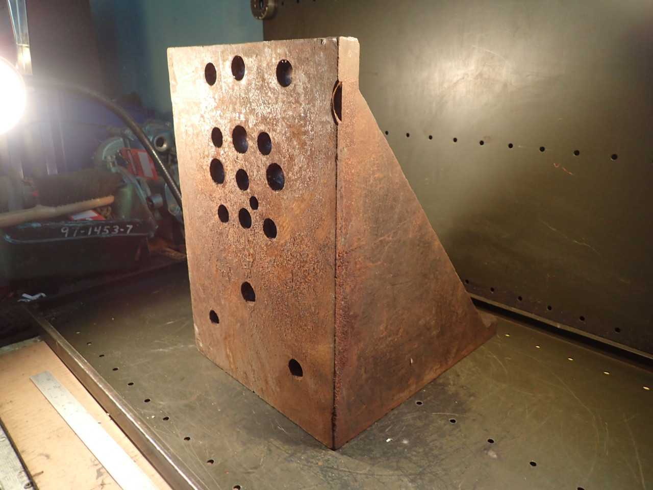 17-3/8" x 16" x 12" Cast Iron Right Angle Mill Milling Set-Up Fixture Plate - END MILLS