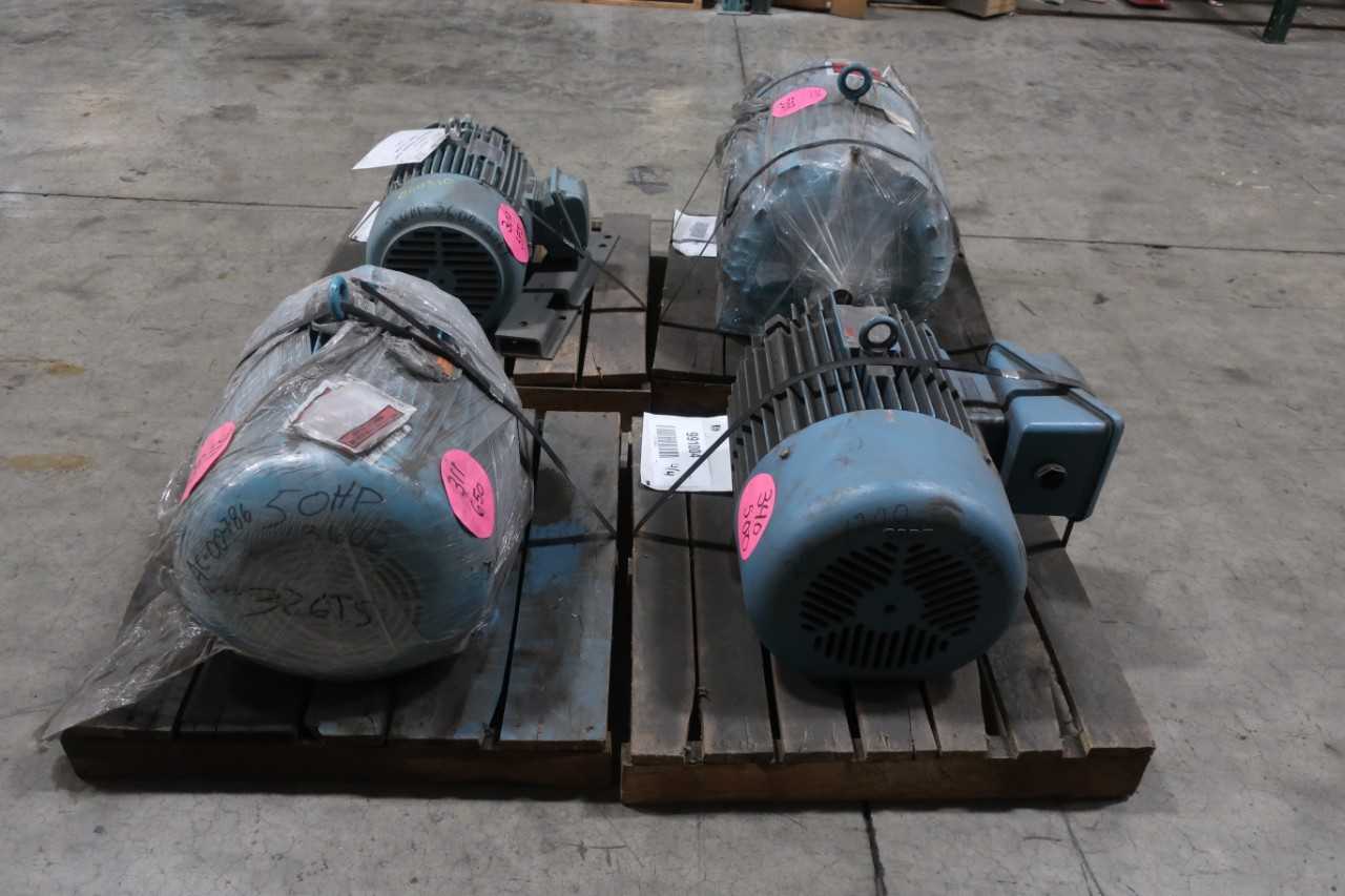 LOT OF 4 ASSORTED 575V ELECTRIC MOTORS - ELECTRIC MOTORS