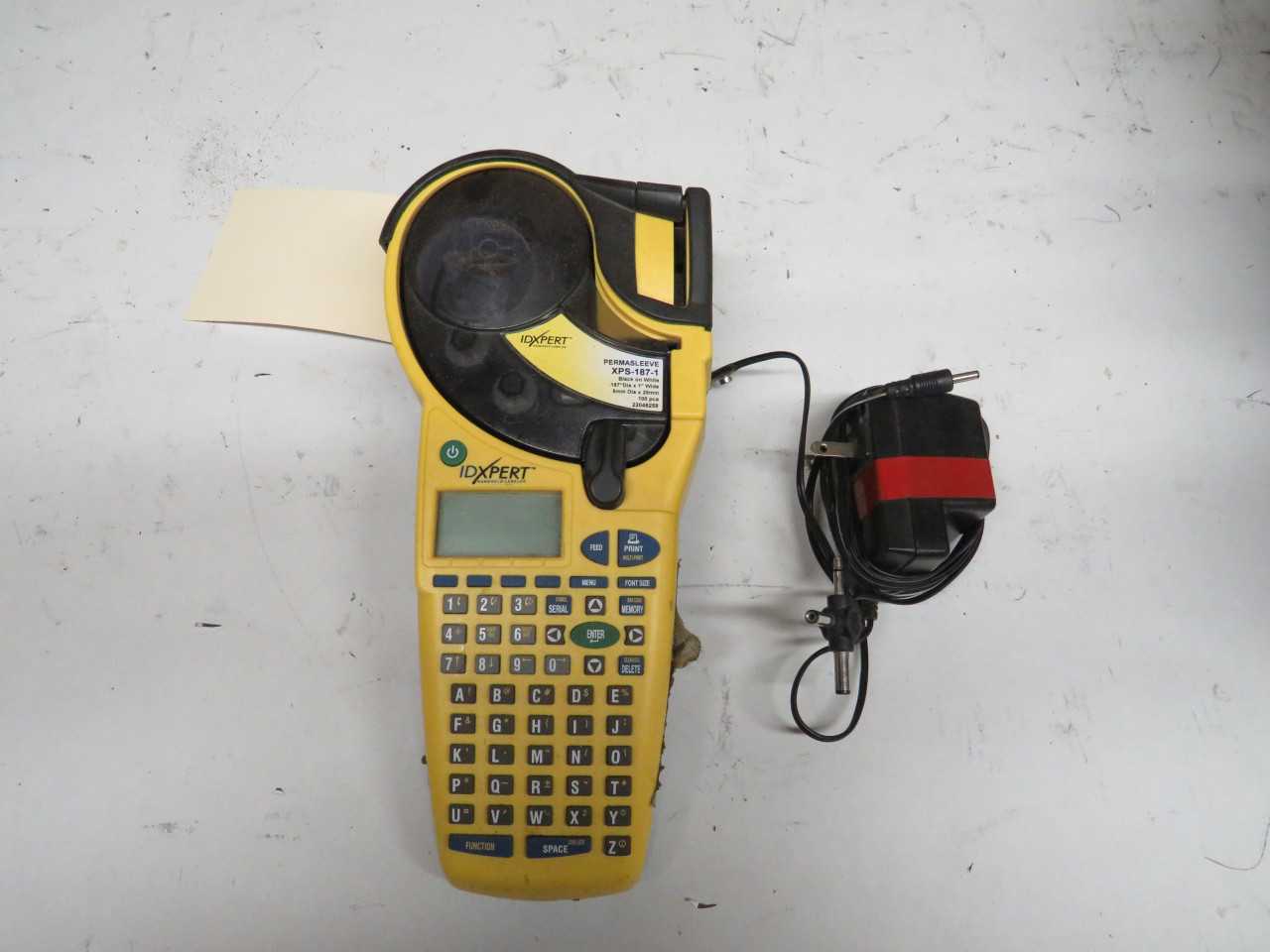 IDXPERT PERMASLEEVE XPS-187-1 BLACK ON WHITE HANDHELD LABELER - ELECTRIC POWER TOOLS