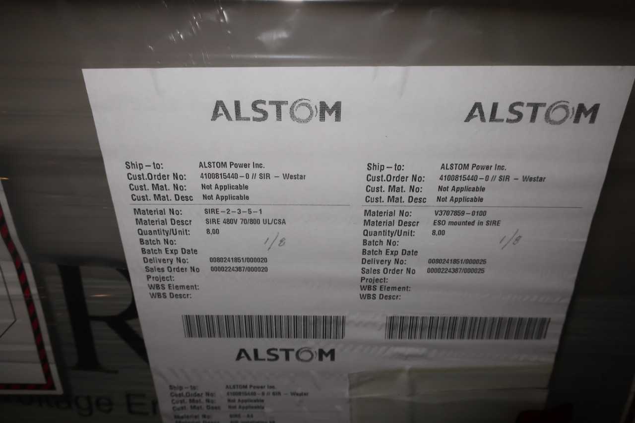 ALSTOM SIRE-2-3-5-1 PRECIPITATOR RECTIFIER 480V - PROCESS EQUIPMENT