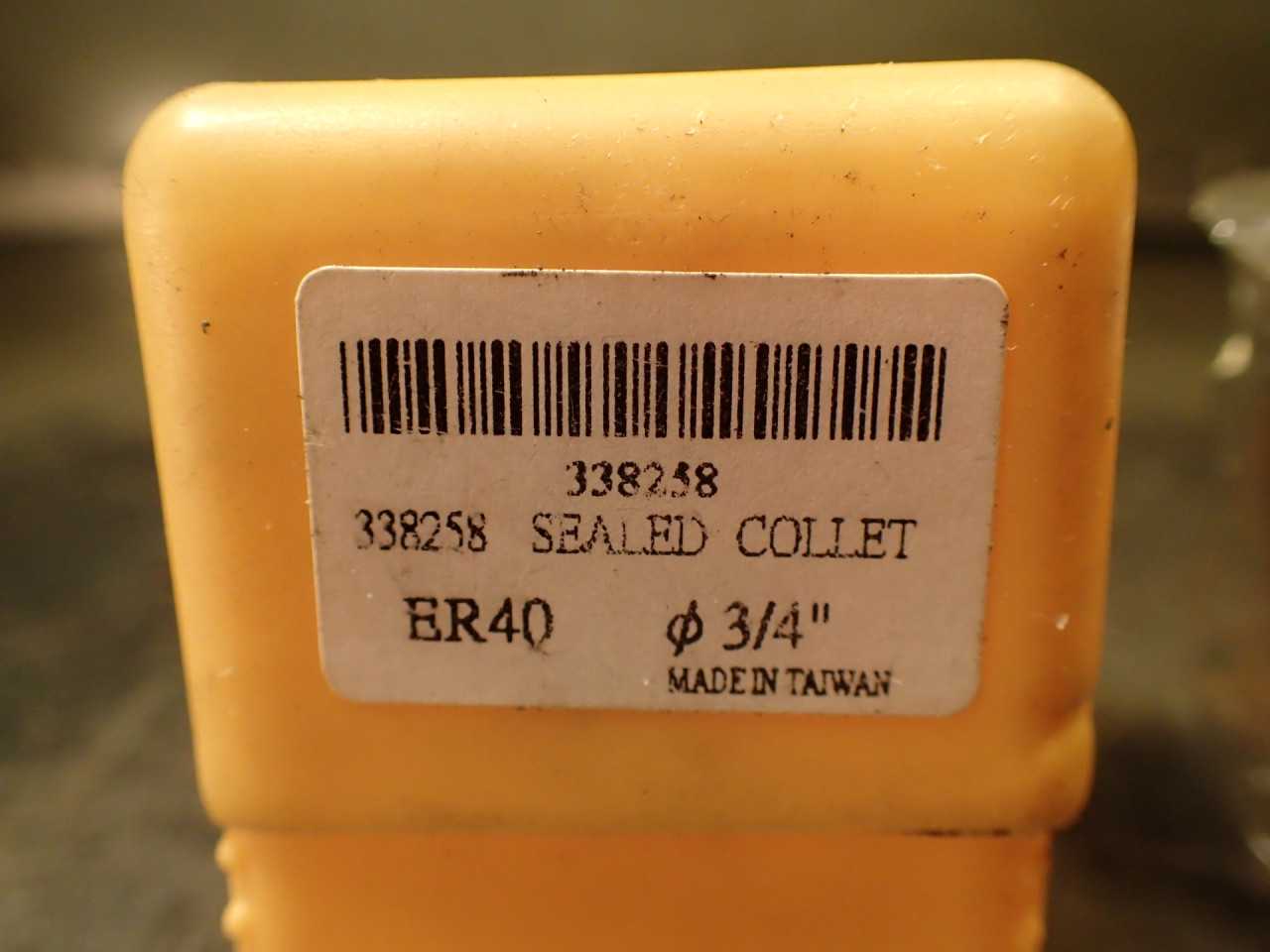 SOWA 3/4" ER40 Steel Sealed Collet: Sealed For Coolant Through Applications, New - ELECTRICAL COMPONENTS